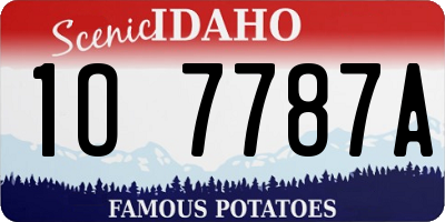 ID license plate 1O7787A