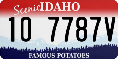 ID license plate 1O7787V