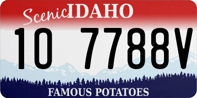 ID license plate 1O7788V