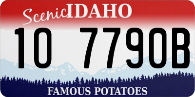 ID license plate 1O7790B