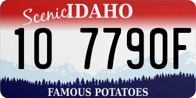 ID license plate 1O7790F