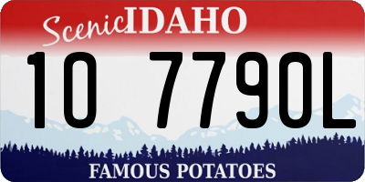 ID license plate 1O7790L