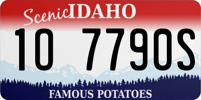 ID license plate 1O7790S