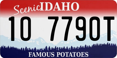 ID license plate 1O7790T