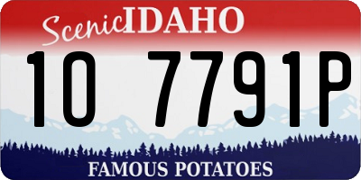 ID license plate 1O7791P