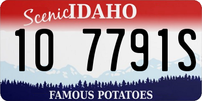 ID license plate 1O7791S