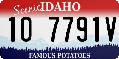 ID license plate 1O7791V