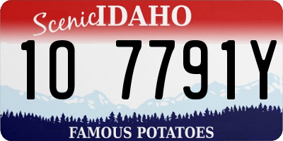 ID license plate 1O7791Y