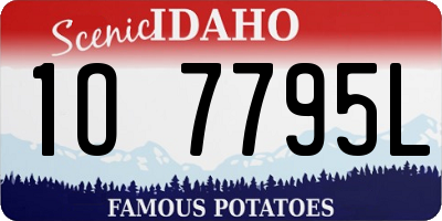 ID license plate 1O7795L