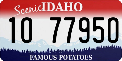 ID license plate 1O7795O