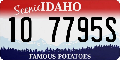 ID license plate 1O7795S