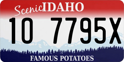 ID license plate 1O7795X