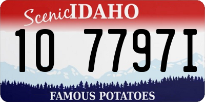 ID license plate 1O7797I