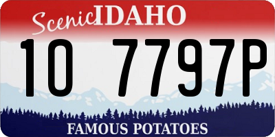 ID license plate 1O7797P