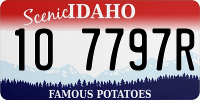 ID license plate 1O7797R