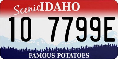 ID license plate 1O7799E