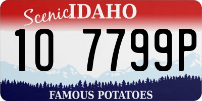 ID license plate 1O7799P