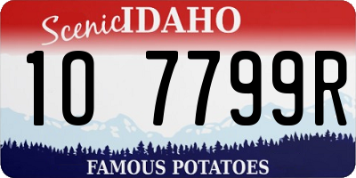 ID license plate 1O7799R