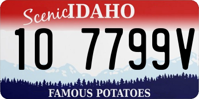 ID license plate 1O7799V