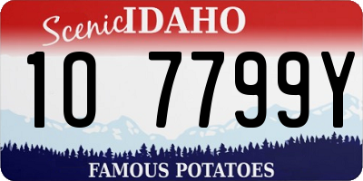 ID license plate 1O7799Y