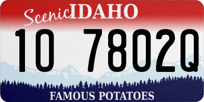 ID license plate 1O7802Q