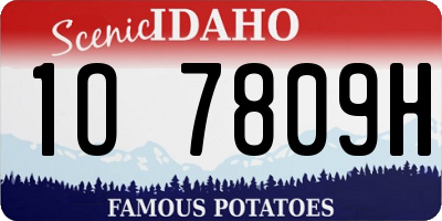 ID license plate 1O7809H