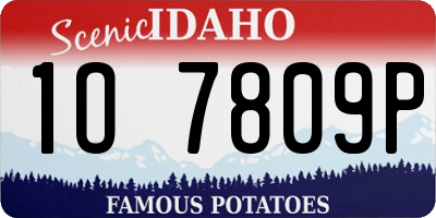 ID license plate 1O7809P