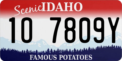 ID license plate 1O7809Y