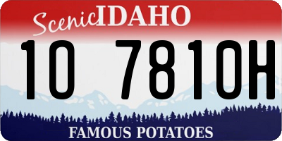 ID license plate 1O7810H