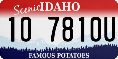 ID license plate 1O7810U
