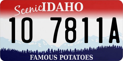 ID license plate 1O7811A