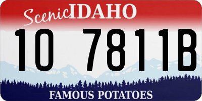 ID license plate 1O7811B