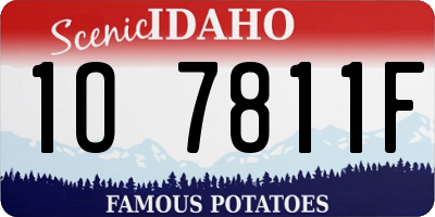 ID license plate 1O7811F
