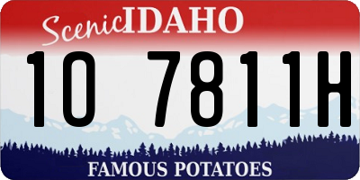 ID license plate 1O7811H