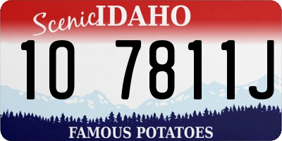 ID license plate 1O7811J