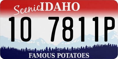 ID license plate 1O7811P
