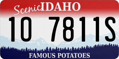 ID license plate 1O7811S