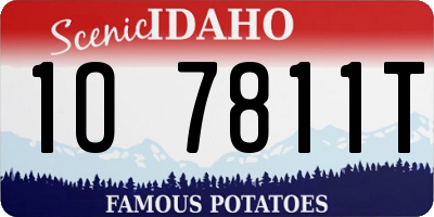 ID license plate 1O7811T