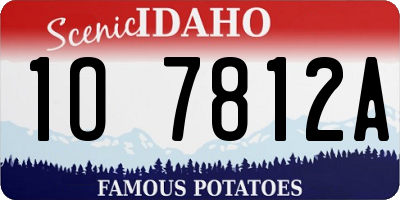 ID license plate 1O7812A