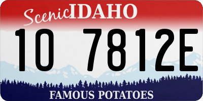 ID license plate 1O7812E