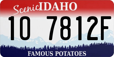 ID license plate 1O7812F