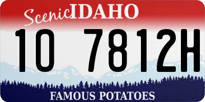ID license plate 1O7812H