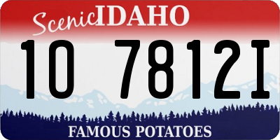ID license plate 1O7812I