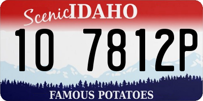 ID license plate 1O7812P