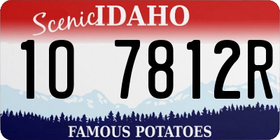 ID license plate 1O7812R