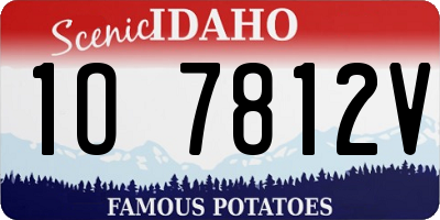 ID license plate 1O7812V