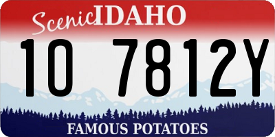 ID license plate 1O7812Y