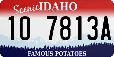 ID license plate 1O7813A
