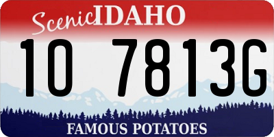 ID license plate 1O7813G