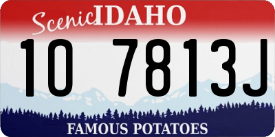 ID license plate 1O7813J